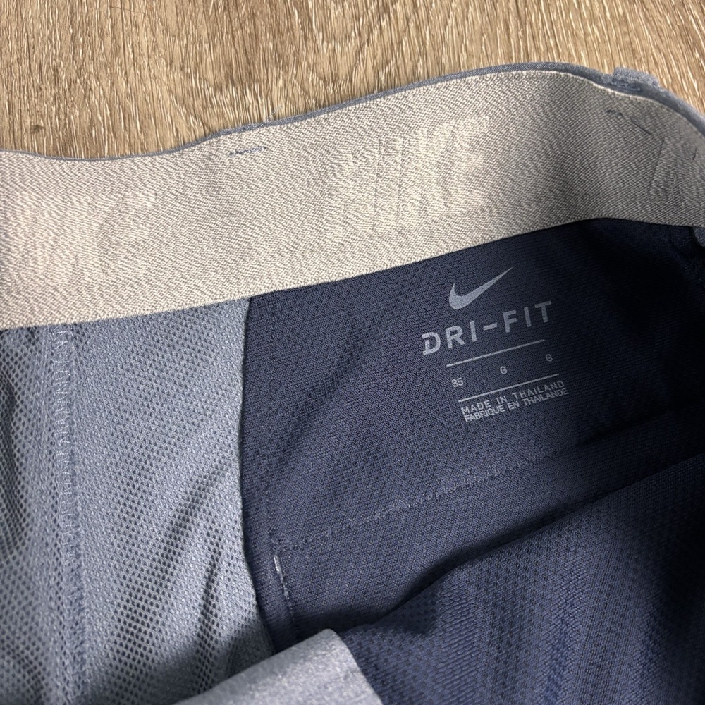 Nike Men's 35 Blue Heather Casual Athleisure DriFit 10" Shorts Stretch - Picture 2 of 10